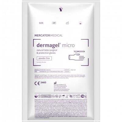 Рукавички хірургічні Mercator Medical Dermagel micro латексні без пудри розмір 8,0 стерильні, 1 пара