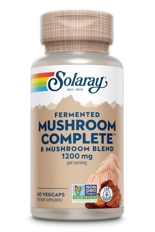 Грибний комплекс Solaray Fermented Mushroom Complete, 60 веганських капсул