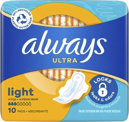 Прокладки гігієнічні Always Ultra Light, 3 краплі, 1 розмір, 10 шт
