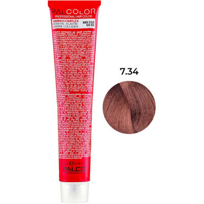 Крем-фарба для волосся Palco Professional Color № 7.34 блонд середній золотисто-мідний, 100 мл