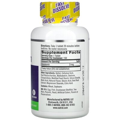 Мелатонін Natrol Melatonin 3 мг, 150 таблеток
