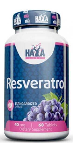 Ресвератрол Haya Labs Resveratrol таблетки по 40 мг №60