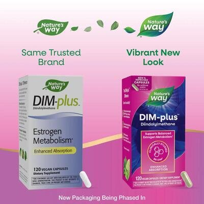Метаболізм естрогенів DIM-Plus Nature's Way DIM-Plus Estrogen Metabolism, 120 вегетаріанських капсул