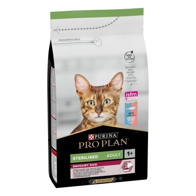 Корм сухий для стерилізованих кішок і котів Purina Pro Plan Sterilised Adult 1+ з тріскою та фореллю, 1,5 кг