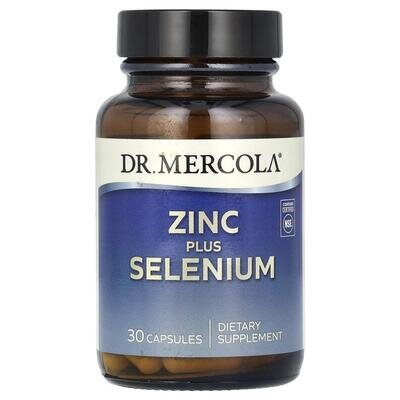 Цинк плюс селен Dr. Mercola Zinc Plus Selenium, 30 капсул