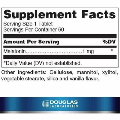 Мелатонін Douglas Laboratories Melatonin 1 мг, 60 таблеток