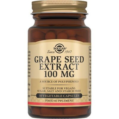Виноградних кісточок екстракт Solgar Grape Seed Extract 100 мг вег. капсули №30