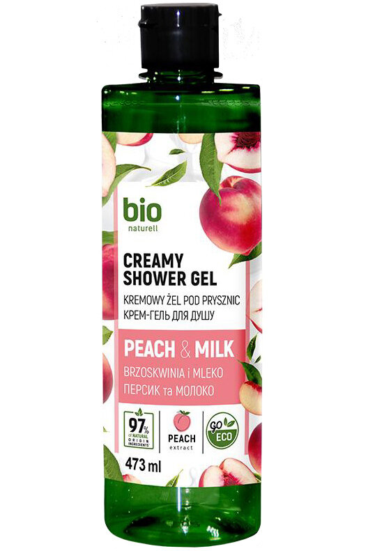 Крем-гель для душу Bio Naturell Персик і молоко, 473 мл