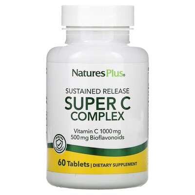 Вітамін С з біофлавоноїдами Nature's Plus Super C Complex 1000/500 мг, 60 таблеток