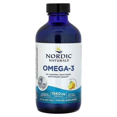Омега-3 Nordic Naturals Omega-3 1560 мг, лимон, 237 мл