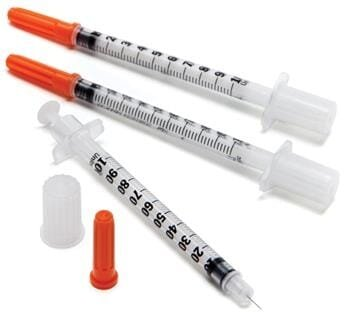 Шприц інсуліновий 0,3 мл U-100 BD Micro-Fine Plus DEMI 30G (0,30 x 8.0 мм), 10 штук