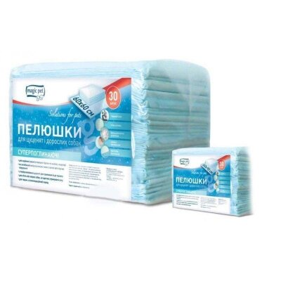 Пелюшки Magic Pet Суперпоглинаючі 60x60 см для собак і цуценят, 30 шт