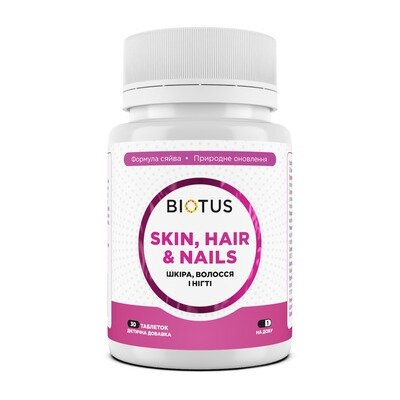 Комплекс Волосся, шкіра та нігті Biotus Hair, Skin & Nails таблетки №30