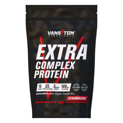Протеїн Vansiton Extra Complex Protein, полуниця, 450 г