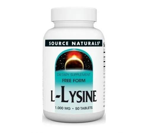 Лізин Source Naturals L-Lysine 1000 мг, 50 таблеток