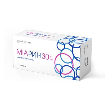 Міарин таблетки, в/о по 30 мг №30 (10х3)