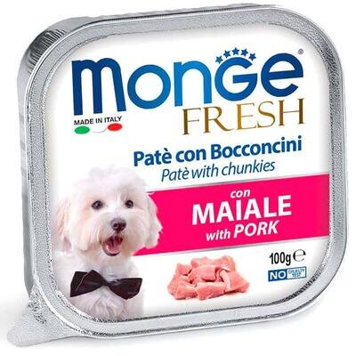 Корм вологий Monge Dog Fresh паштет для собак, свинина, 100 г