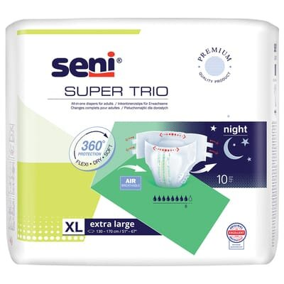 Підгузки для дорослих Seni Super Trio extra large, розмір XL, 10 штук