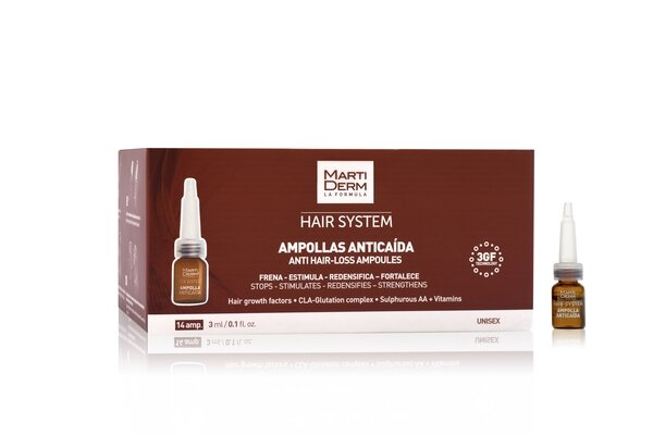 Ампули від випадіння волосся Martiderm Hair System, 14 шт х 3 мл