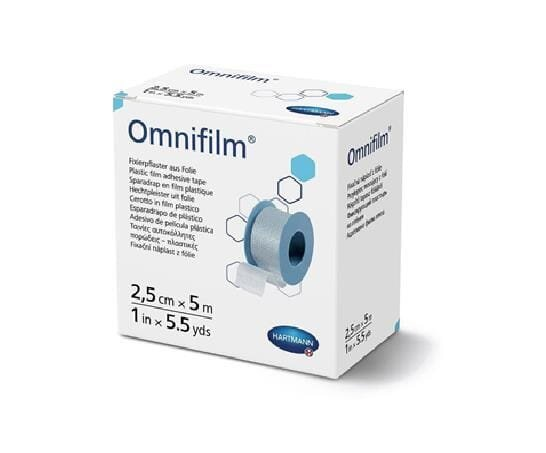 Пластир медичний Omnifilm фіксуючий з прозорої плівки, 2,5 см х 5 м