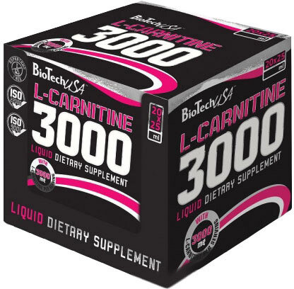 Жироспалювач Biotech L-CARNITINE 3000 AMPULE Лимон, 25 мл