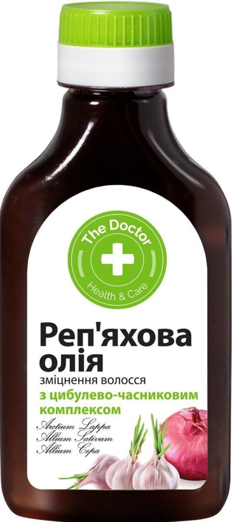 Олія реп'яхова The Doctor для зміцнення волосся з цибулево-часниковим комплексом, 100 мл