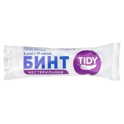 Бинт марлевий нестерильний Tidy медичний 5 м х 10 см
