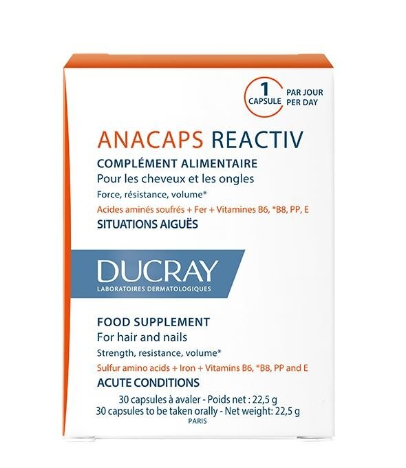 Дієтична добавка Ducray Anacaps Reactiv, 30 капсул