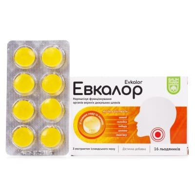 Евкалор Baum Pharm льодяники зі смаком мед-лимон №16 (8х2)