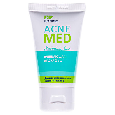 Маска для обличчя Elfa Pharm Acne Med очищуюча, 2 в 1, 40 мл