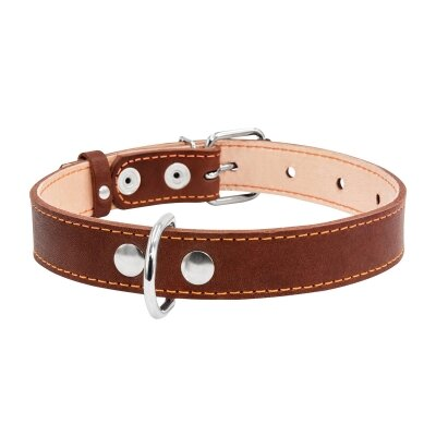 Нашийник Collar 02296 подвійний коричневий, 25 мм * 38-50 см
