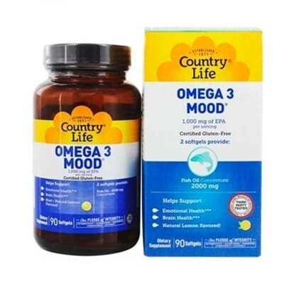Омега 3 Настрій Country Life Omega-3 Mood, 90 м'яких капсул