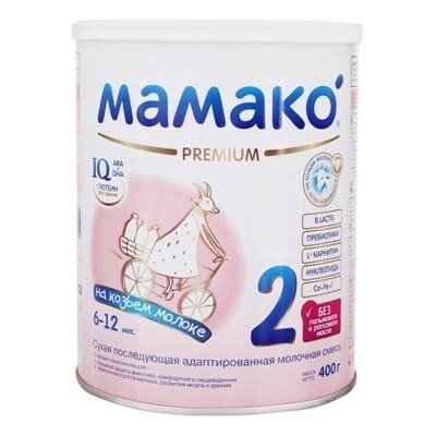 Суміш суха молочна MAMAKO 2 Premium для дітей з 6 до 12 місяців, 400 г