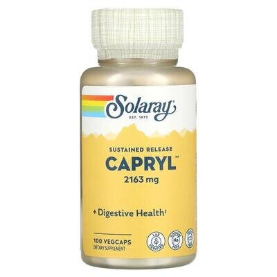 Каприлова кислота Solaray Capryl, 100 капсул