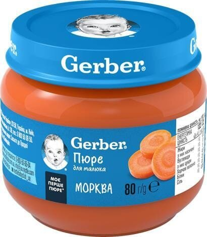 Пюре овочеве Gerber Морква, 80 г