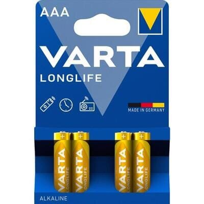 Батарейка Varta Longlife AAA лужна, 4 штуки
