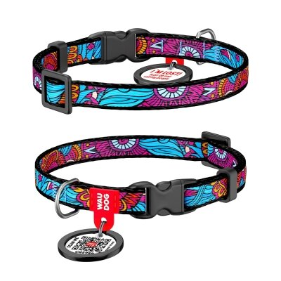 Нашийник для кішок Collar WAUDOG Nylon Літо, ширина 10 мм, довжина 20-30 см