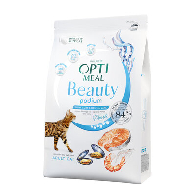 Корм сухий для дорослих кішок Optimeal Beauty Podium на основі морепродуктів, 1,5 кг
