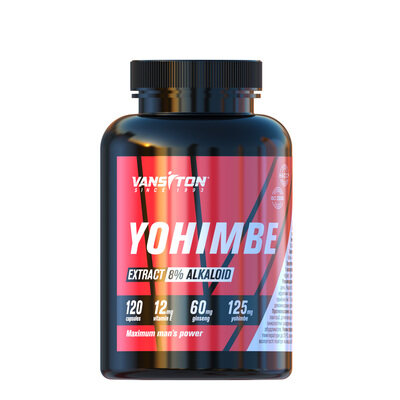 Натуральна добавка Vansiton Yohimbe (йохімбе), 60 капсул
