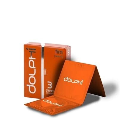 Презервативи Dolphi Lux Fire warm з розігріваючим ефектом для жінок, 3 штуки