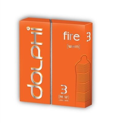 Презервативи Dolphi Lux Fire warm з розігріваючим ефектом для жінок, 3 штуки
