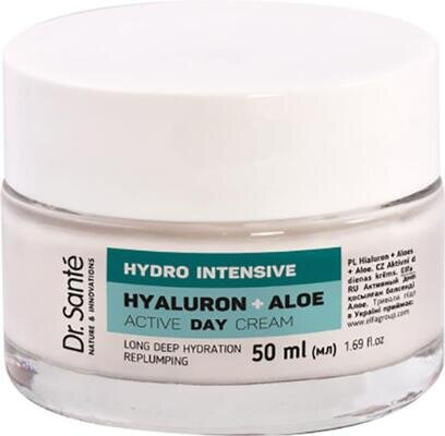 Крем для обличчя Dr.Sante Hydro Intensive Активний Гіалурон + Алое денний, 50 мл