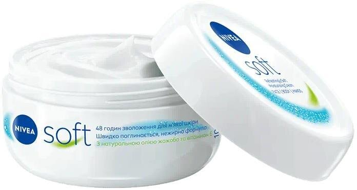 Крем Nivea Soft Інтенсивний зволожуючий для обличчя, рук та тіла (89059), 100 мл