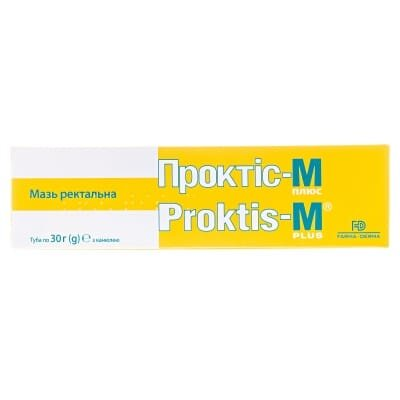 Проктіс-М плюс мазь ректальна по 30 г у тубах з аплікатором