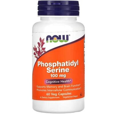 Фосфатидилсерин NOW Phosphatidyl Serine 100 мг вег. капсули №60