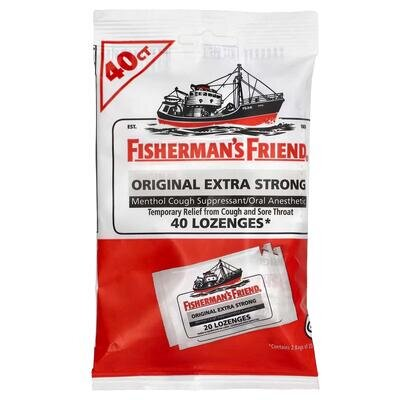 Пастилки від кашлю Fishermans Friend з ментолом №40
