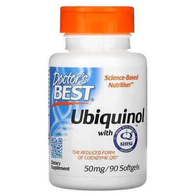 Убіхінол Doctor's Best Ubiquinol with Kaneka 50 мг, 90 желатинових капсул