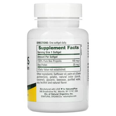 Прополіс з бджолиним пилком Nature's Plus Propolplus, 60 капсул