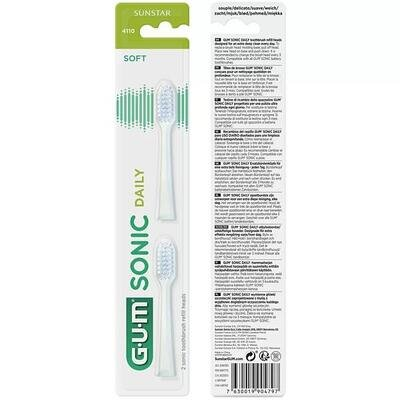 Насадки для звукової зубної щітки GUM Sonic Daily біла, 2 штуки