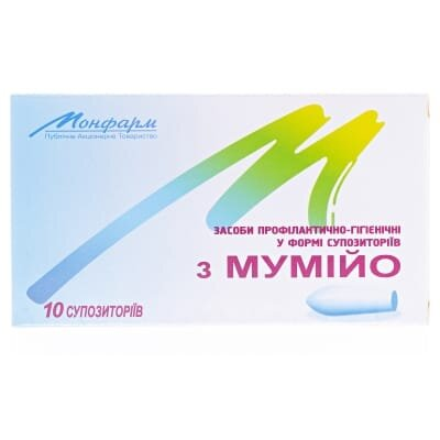 Мумійо супозиторії рект. по 0.2 г №10 (5х2)